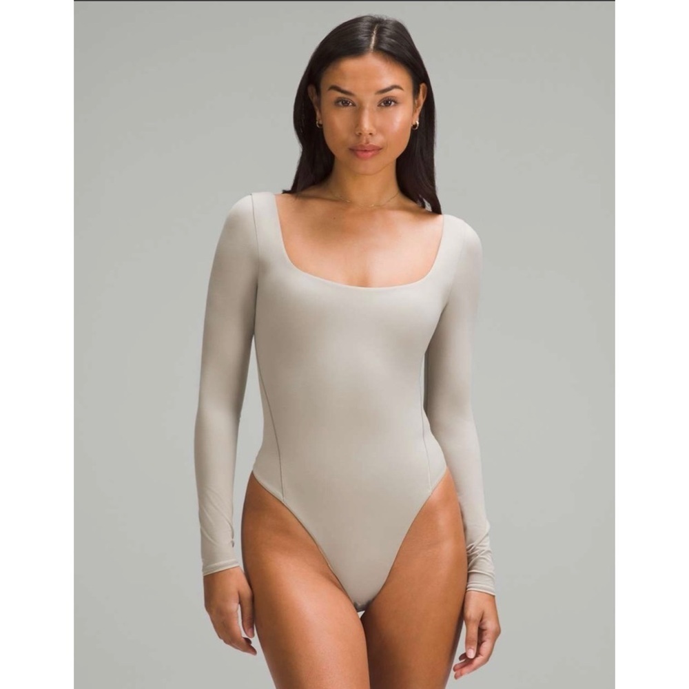 NWT LULULEMON | Nulu Square Neck Ultra-Soft Long Sleeve Thong Cut Bodysuit Large